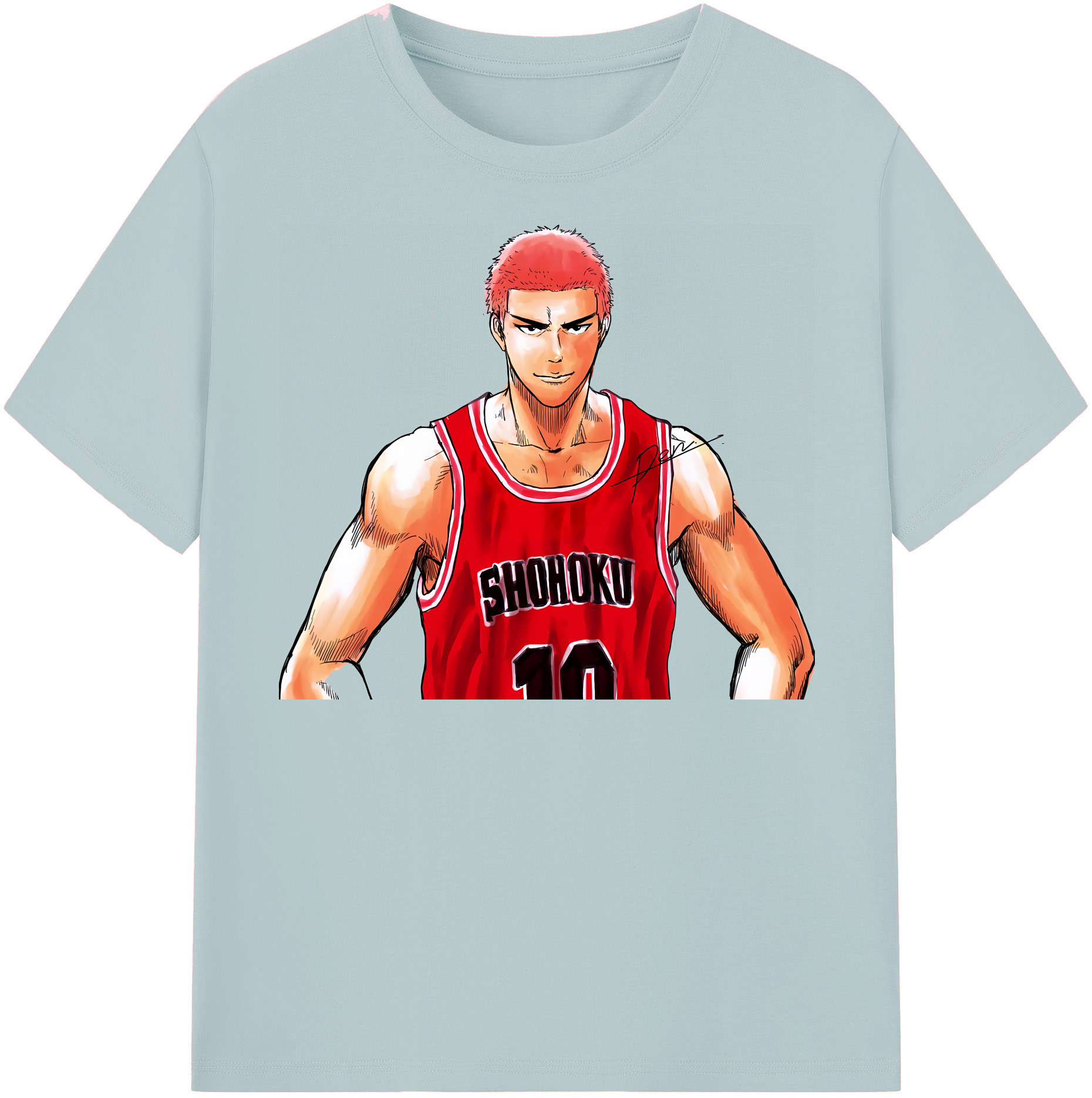 SLAM DUNK／スラムダンク 綿100％半袖Tシャツ（フロントプリント）